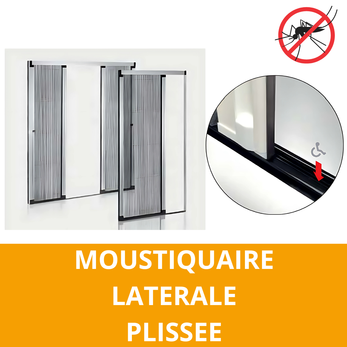 Moustiquaire latérale enroulable ou plissée