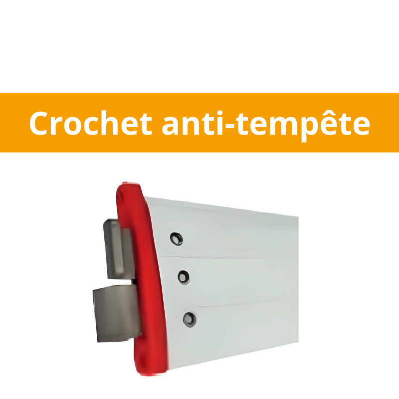 crochet anti-tempête pour tablier de porte de garage