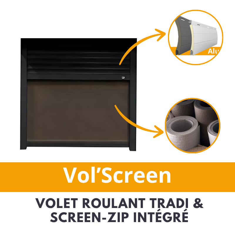 Volet roulant avec screen-zip intégré