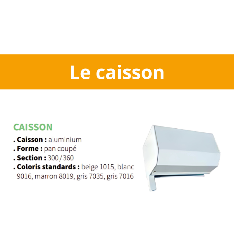Caisson de la porte de garage enroulable - gamme Résidence