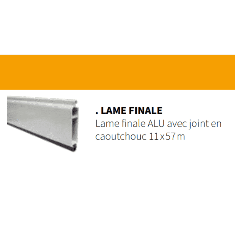 lame finale aluminium pour volet roulant tradi max