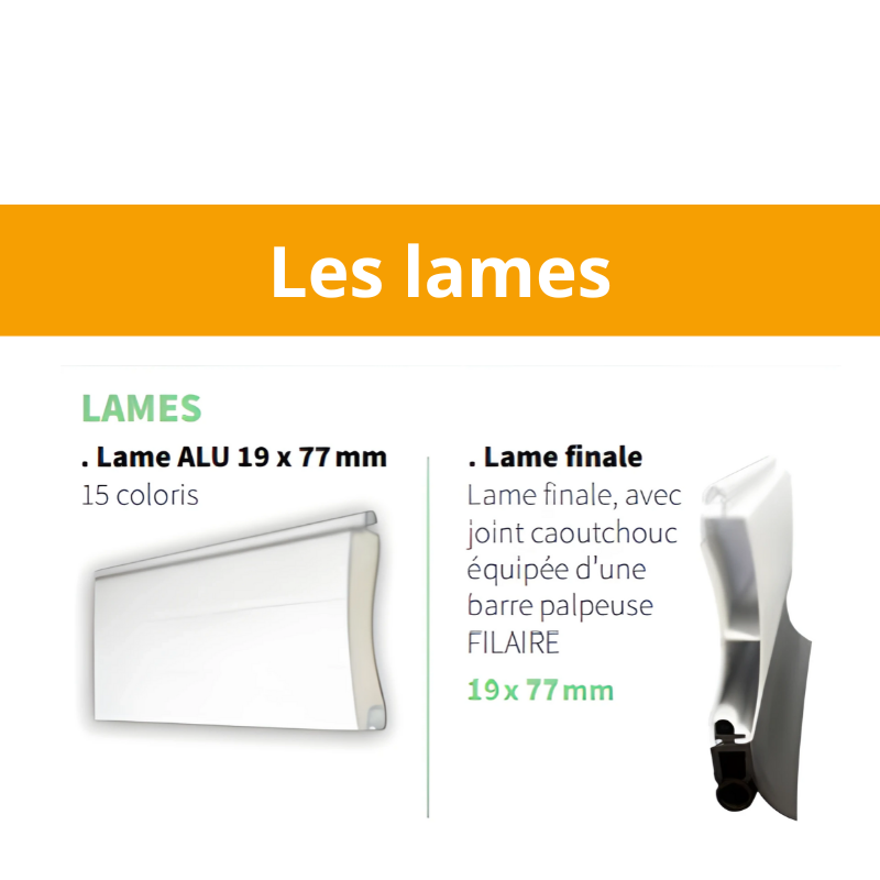Les lames de la porte de garage de la gamme résidence