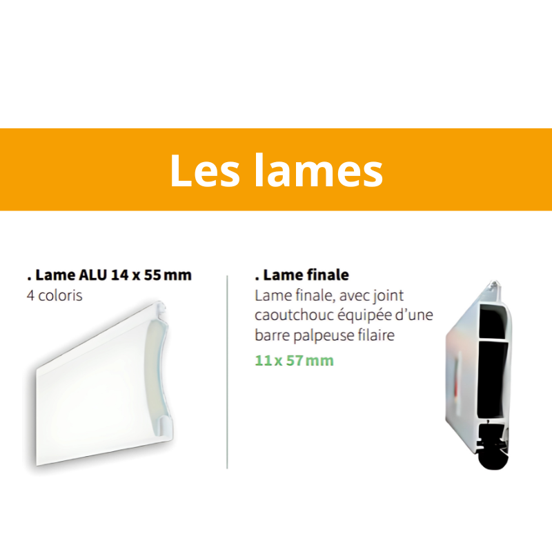 Les lames de porte de garage enroulable - gamme pavillon