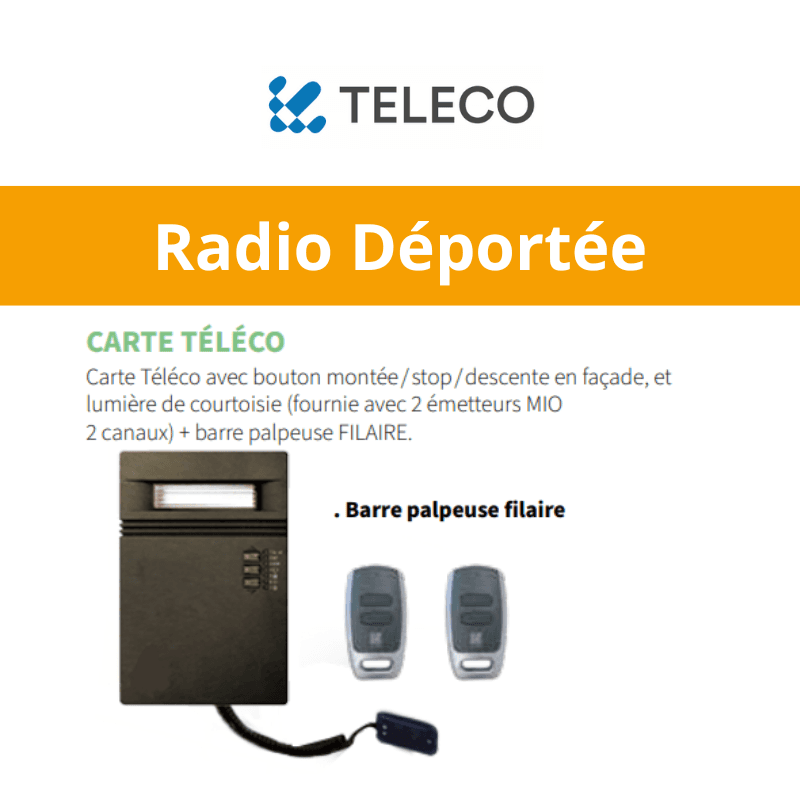 Carte radio déportée Téléco de la porte de garage enroulable - gamme ID'AL