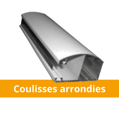 Coulisse arrondie en aluminium pour volet roulant