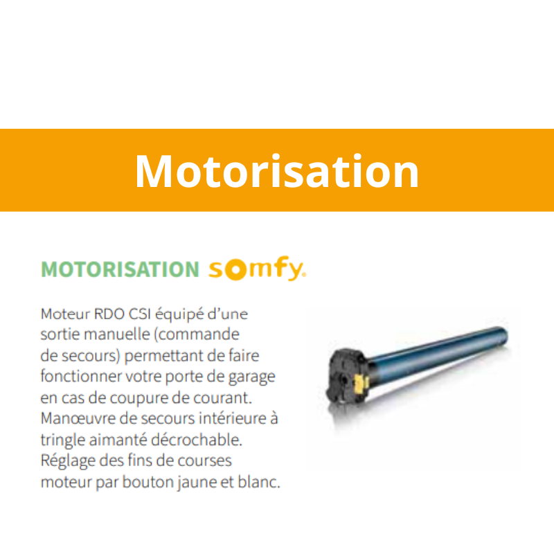 Motorisaion somfy de la porte de garage enroulable - gamme ID'AL