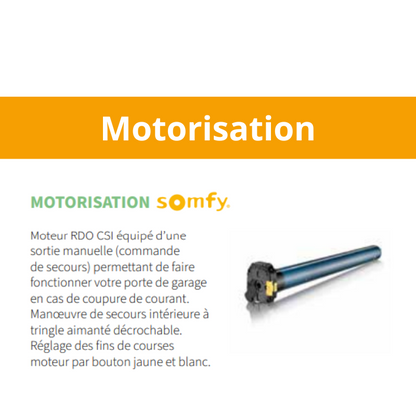 Motorisaion somfy de la porte de garage enroulable - gamme ID'AL