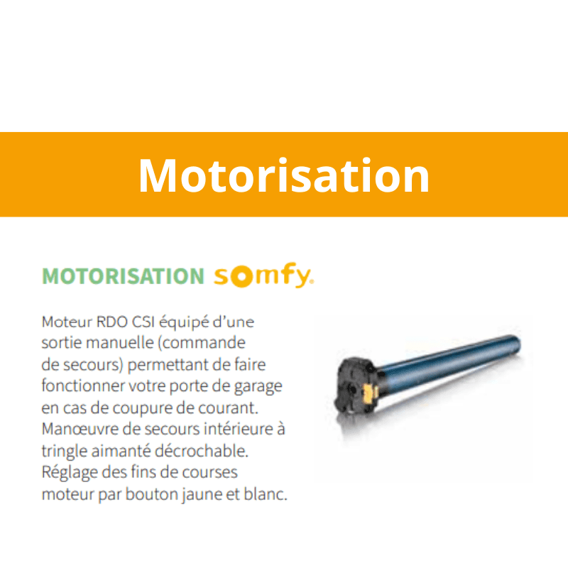 Motorisation somfy de la porte de garage enroulable