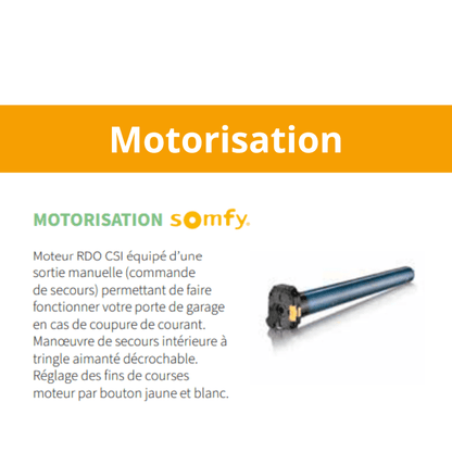 Motorisation somfy de la porte de garage enroulable