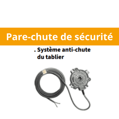 Pare-chute de sécurité pour porte de garage enroulable