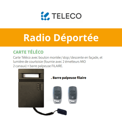 Carte radio déportée Téléco de la porte de garage - gamme Pavillon