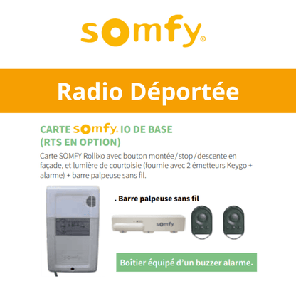 Carte radio déportée Somfy pour porte de garage enroulable gamme résidence