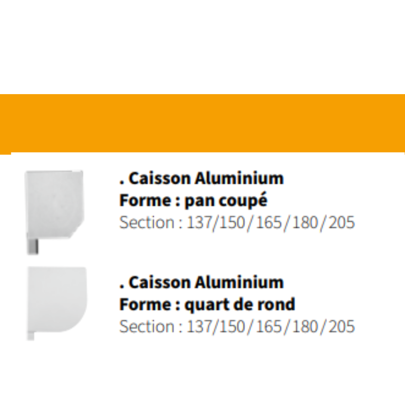 les différentes formes et sections du caisson pour volet roulant réno