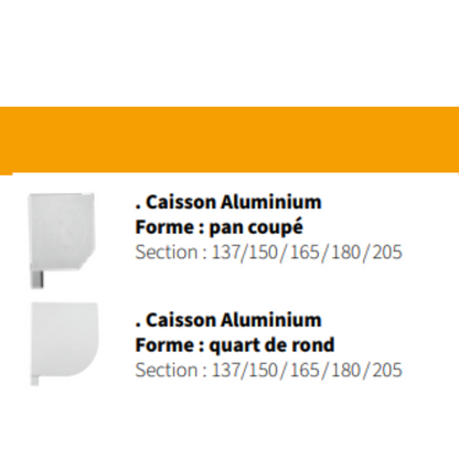 les différentes formes et sections du caisson pour volet roulant réno