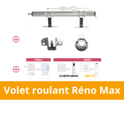 kit axe motorisé pour volet roulant réno max