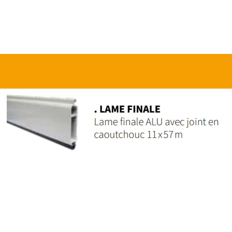 lame finale aluminium  pour volet roulant tradi max