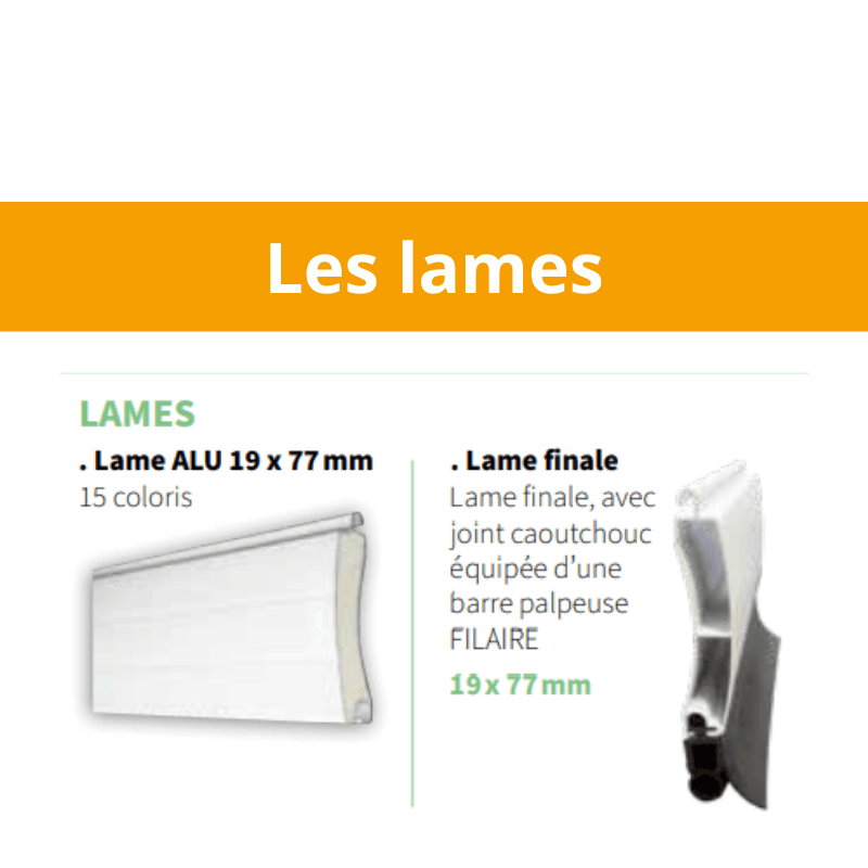 Les lames de la porte de garage de la gamme ID'AL