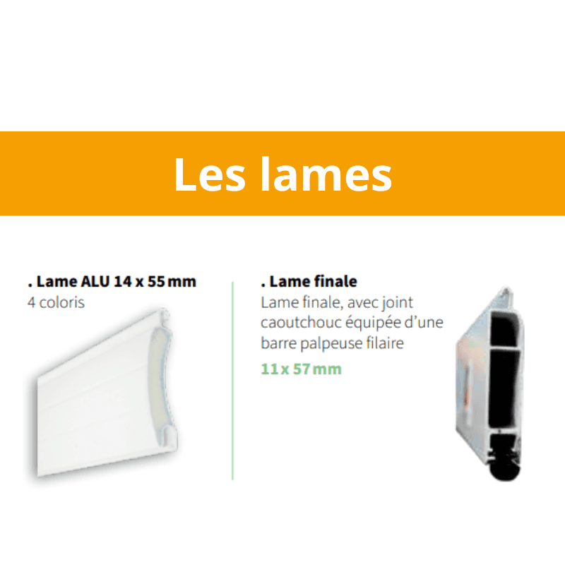 Les lames de porte de garage enroulable - gamme pavillon