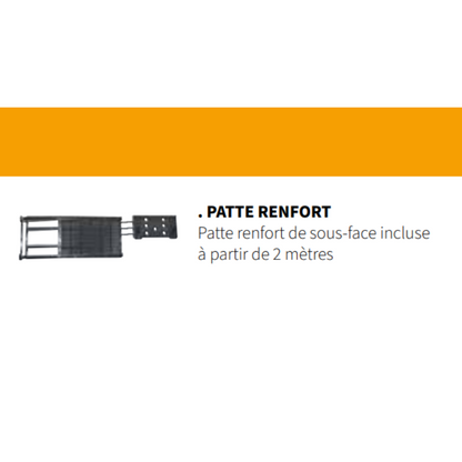 patte de renfort de sous-face pour coffre tunnel