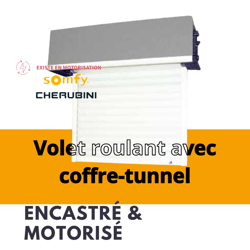 Coffre tunnel avec volet roulant intégré